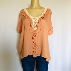 3️⃣PACK SHORT SLEEVE  CORAL TOP